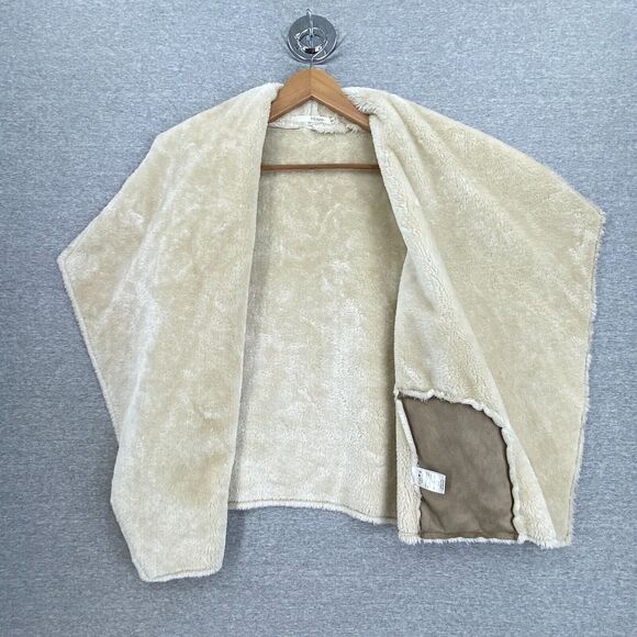 Have Vest Womens Medium Tan Faux Suede Faux Fur Lined Pockets Casual Soft Open - Picture 4 of 11